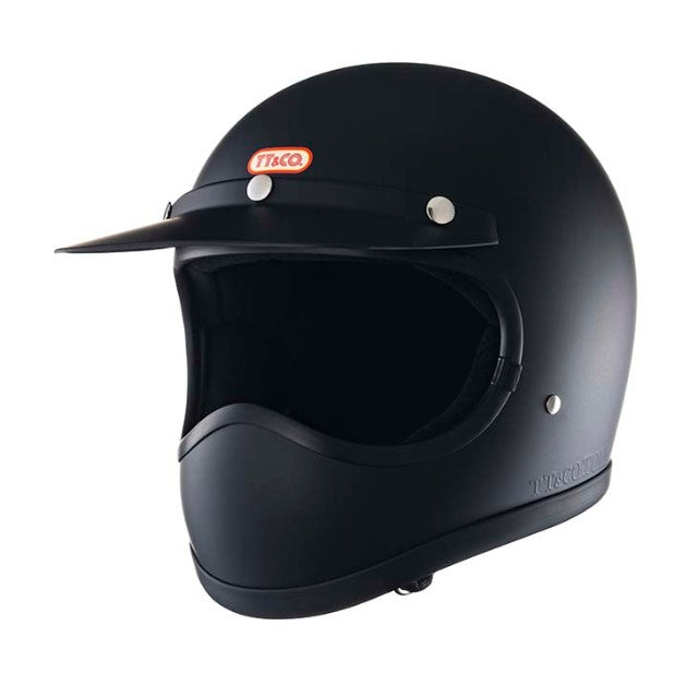 TT&CO. TOECUTTER SG/DOT STANDARD MATT BLACK FULL FACE MOTORCYCLE