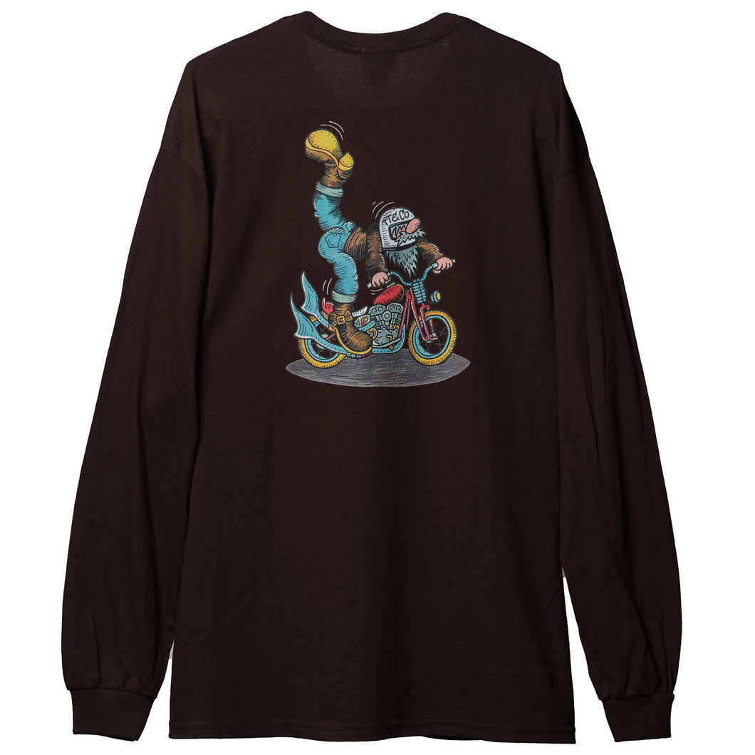 PANCHO1 L/S T-SHIRT BROWN