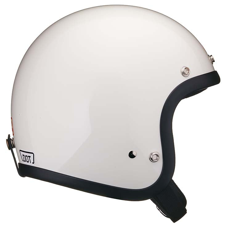 TT&CO. SUPER MAGNUM STANDARD IVORY 3/4 OPEN FACE MOTORCYCLE HELMET 