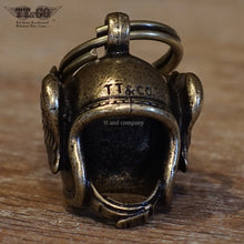 Load image into Gallery viewer, FLYING HELMET KEY RING BRASS

