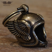 Load image into Gallery viewer, FLYING HELMET KEY RING BRASS
